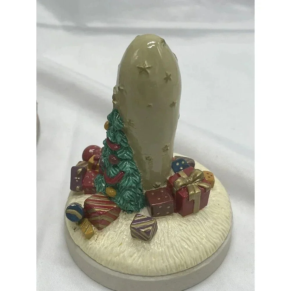 Vintage Norpro Christmas Tree Hand Painted Cookie Stamp 5” In Box